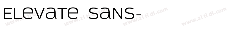 Elevate Sans字体转换